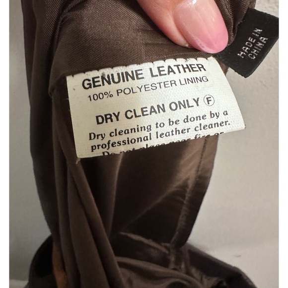 Brown Leather Skirt Size 8 - Picture 6 of 6